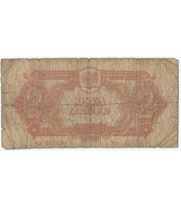 2 złote 1944, w klauzuli OBOWIĄZKOWYM, seria Ka, st. 6