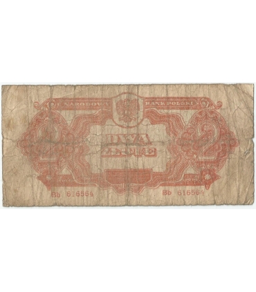 2 złote 1944, w klauzuli OBOWIĄZKOWYM, seria Bb, st. 6