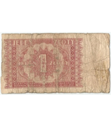 Banknot 1 złoty 1946 rok - stan 6
