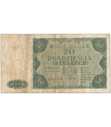 20 zł 1947,  Seria C, stan 4