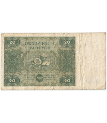20 zł 1947,  Seria C, stan 4