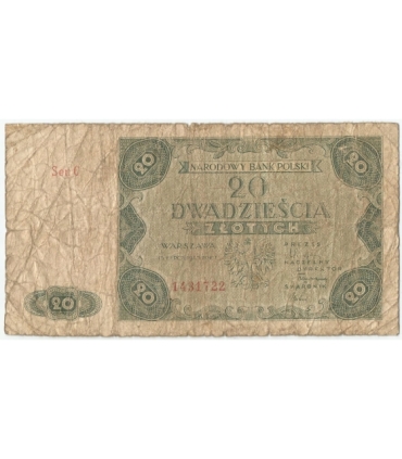 20 zł 1947,  Seria C, stan 5