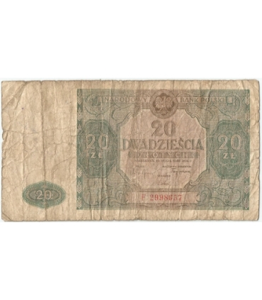 20 złotych 1946, Ser. F, stan 5