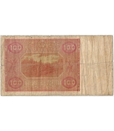 100 złotych 1946, Seria D, stan 5+