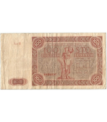 100 złotych 1947, Ser. B, stan 4