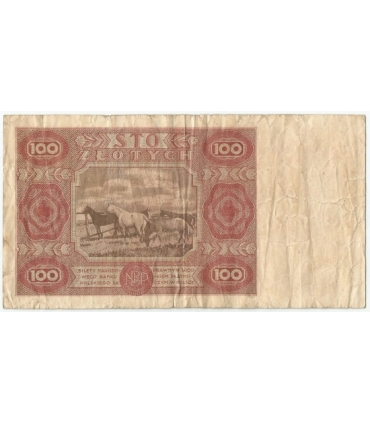 100 złotych 1947, Ser. B, stan 4