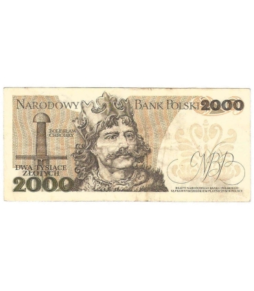 2000 zł Mieszko i Chrobry, 1977, seria F, stan 3-