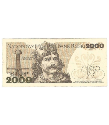 2000 zł Mieszko i Chrobry, 1977, seria F, stan 3-/3