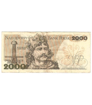 2000 zł Mieszko i Chrobry, 1977, seria N, stan 3/3-
