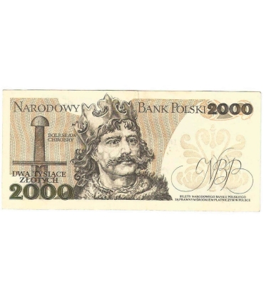 2000 zł Mieszko i Chrobry, 1977, seria L, stan 3/3-