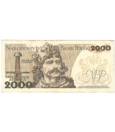 2000 zł Mieszko i Chrobry, 1977, seria F, stan 3