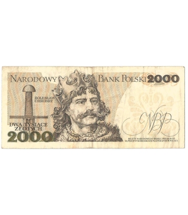 2000 zł Mieszko i Chrobry, 1977, seria C, stan 3-