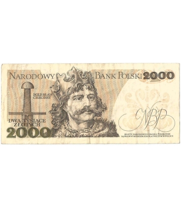 2000 zł Mieszko i Chrobry, 1977, seria B, stan 3-