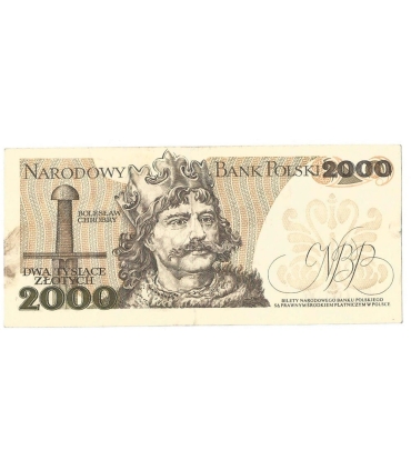 2000 zł Mieszko i Chrobry, 1977, seria D, stan 3-