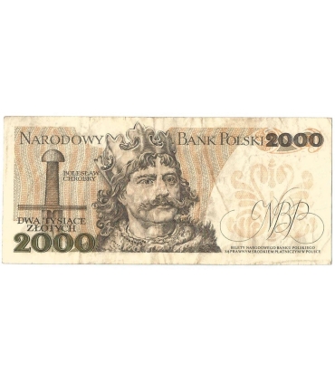 2000 zł Mieszko i Chrobry, 1977, seria F, stan 3-/4+