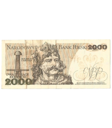2000 zł Mieszko i Chrobry, 1977, seria F, stan 3-/4+