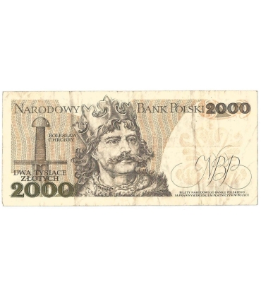 2000 zł Mieszko i Chrobry, 1977, seria D, stan 3-