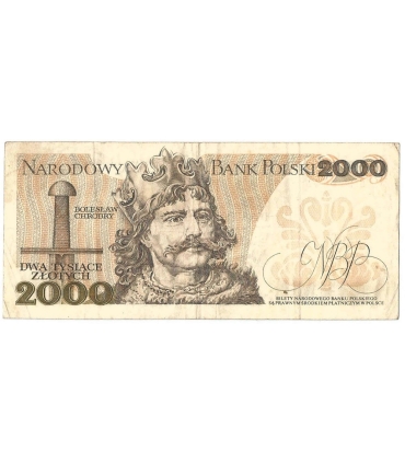 2000 zł Mieszko i Chrobry, 1977, seria E, stan 3-