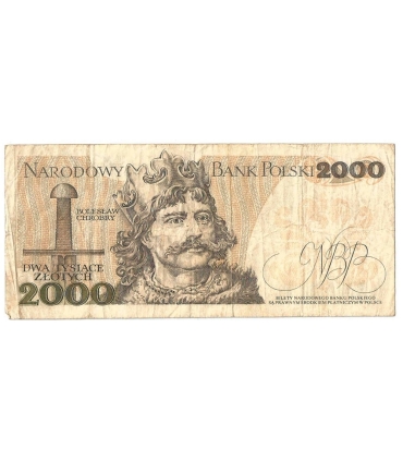 2000 zł Mieszko i Chrobry, 1977, seria B, stan 3-/4+