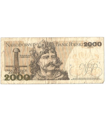 2000 zł Mieszko i Chrobry, 1977, seria A, stan 4