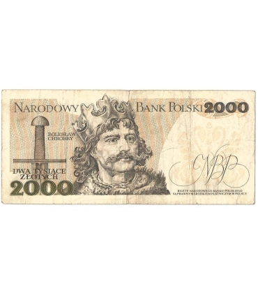 2000 zł Mieszko i Chrobry, 1977, seria C, stan 3-/4+
