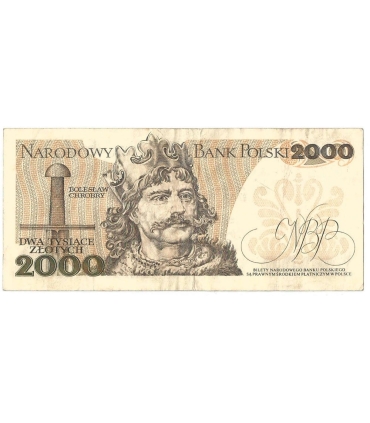 2000 zł Mieszko i Chrobry, 1977, seria F, stan 3-