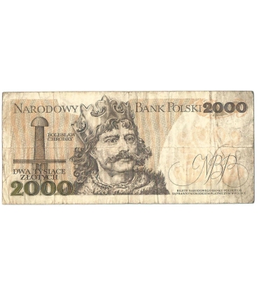 2000 zł Mieszko i Chrobry, 1977, seria B, stan 5