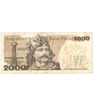 2000 zł Mieszko i Chrobry, 1977, seria E, stan 3-/4+