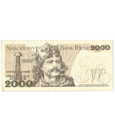 2000 zł Mieszko i Chrobry, 1977, seria B, stan 3-/4+