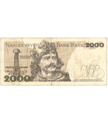 2000 zł Mieszko i Chrobry, 1977, seria B, stan 4
