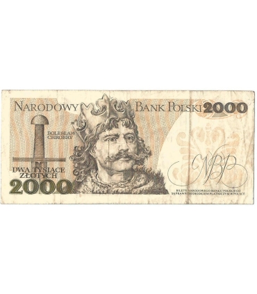2000 zł Mieszko i Chrobry, 1977, seria A, stan 3-