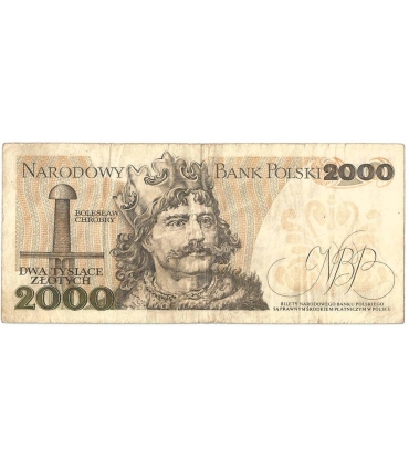 2000 zł Mieszko i Chrobry, 1977, seria A, stan 3-