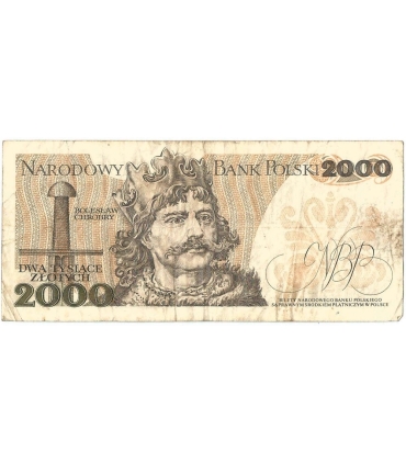2000 zł Mieszko i Chrobry, 1977, seria F, stan 4