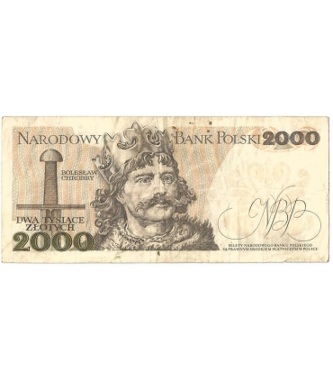 2000 zł Mieszko i Chrobry, 1977, seria A, stan 3-