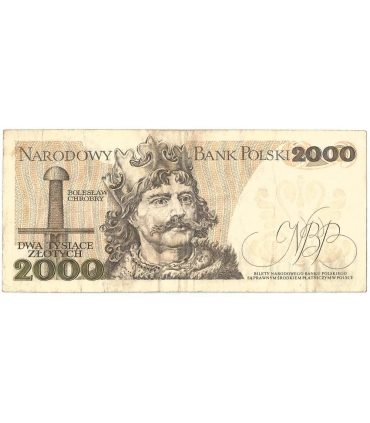 2000 zł Mieszko i Chrobry, 1977, seria B, stan 3-/4+
