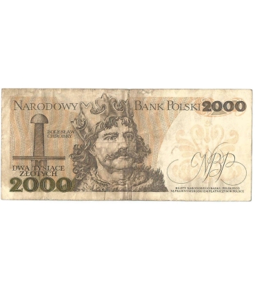 2000 zł Mieszko i Chrobry, 1977, seria A, stan 3-