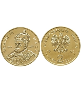 2 zł GN, Zygmunt III Waza (1587-1632), 1998, Z WORECZKA, PIĘKNY