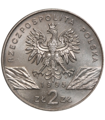2 zł Sum (łac. Silurus glanis), 1995, PIĘKNY