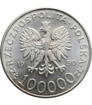 100000zł Solidarność 1990 TYP A, stan 2+