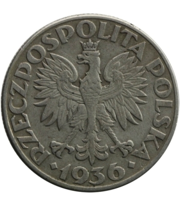 2 zł Żaglowiec 1936, stan 3