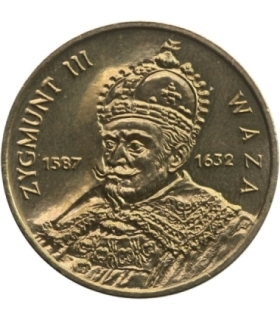 2 zł GN, Zygmunt III Waza (1587-1632), 1998, Z WORECZKA, PIĘKNY