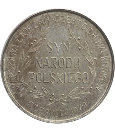 Medal, Jan Paweł II, czerwiec 1979, syn narodu polskiego, rzadki