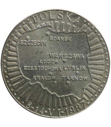 Medal Jan Paweł II - Pielgrzymka 8-14.VI.1987
