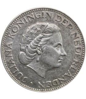 Holandia 2½ guldena, 1960, srebro, st. 3