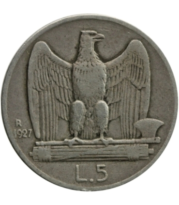 Włochy, 5 lirów 1927, srebro