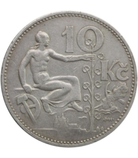 Czechosłowacja 10 koron, 1930, srebro