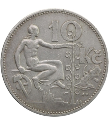 Czechosłowacja 10 koron, 1930, srebro