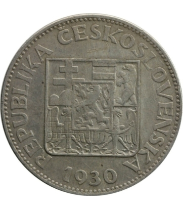 Czechosłowacja 10 koron, 1930, srebro