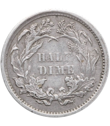 USA ½ dime, 1861 Siedząca Wolność, ładna