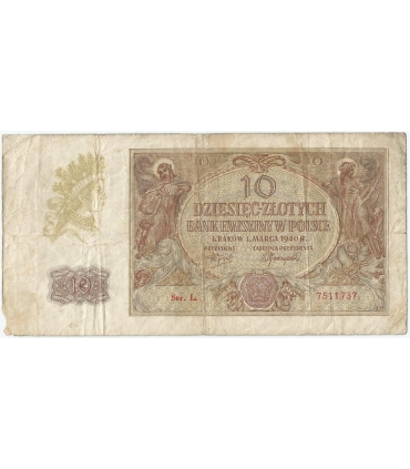 10 złotych 1940, Seria L. stan 3
